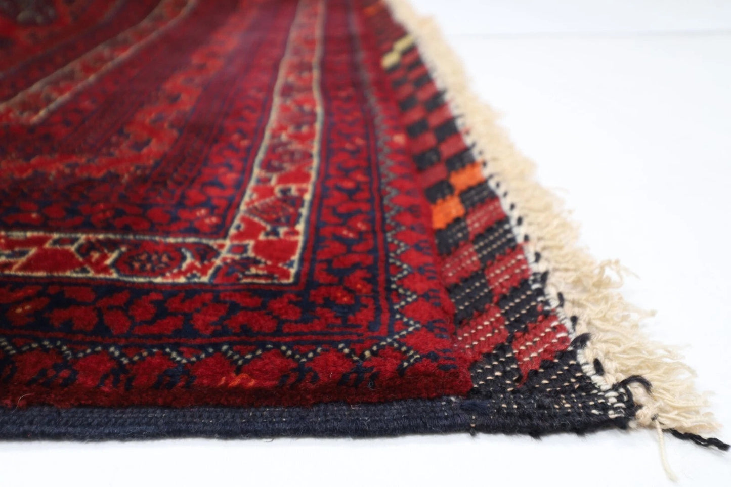 146 x 202 cm | Fine Mori Bokhara Tribal Hand Knotted Veg Dye Wool Carpet