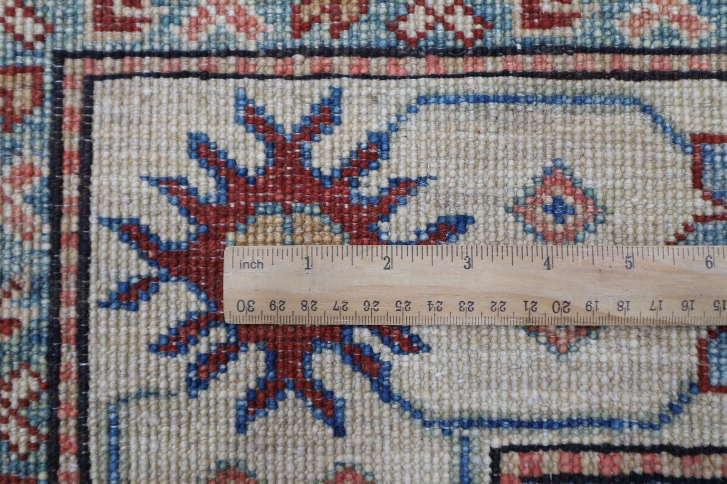 178 x 260 cm | Kazak Red Afghan Tribal Hand Knotted Veg Dye Wool Carpet