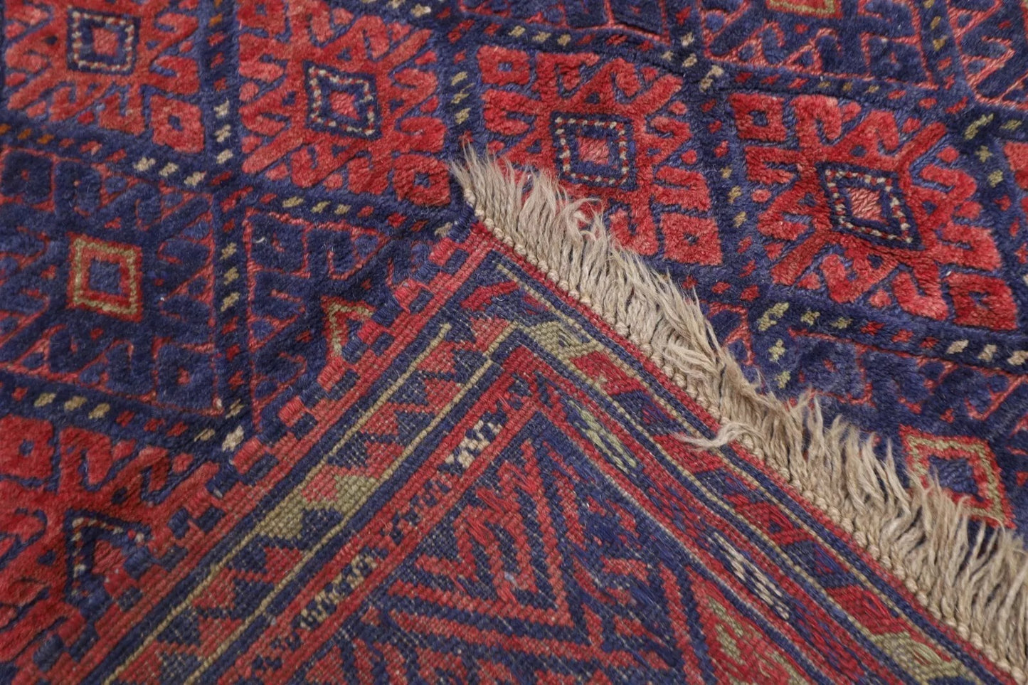 195 x 282 cm | Barjesta Red Flat Weaved Afghan Tribal Hand Knotted Carpet Kilim