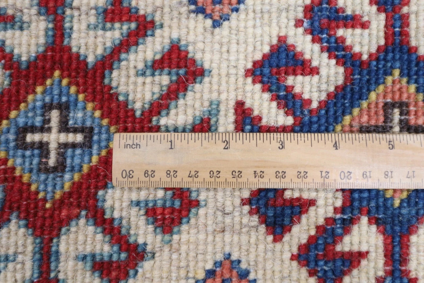 177 x 248 cm | Kazak Afghan Tribal Hand Knotted Veg Dye Wool Carpet