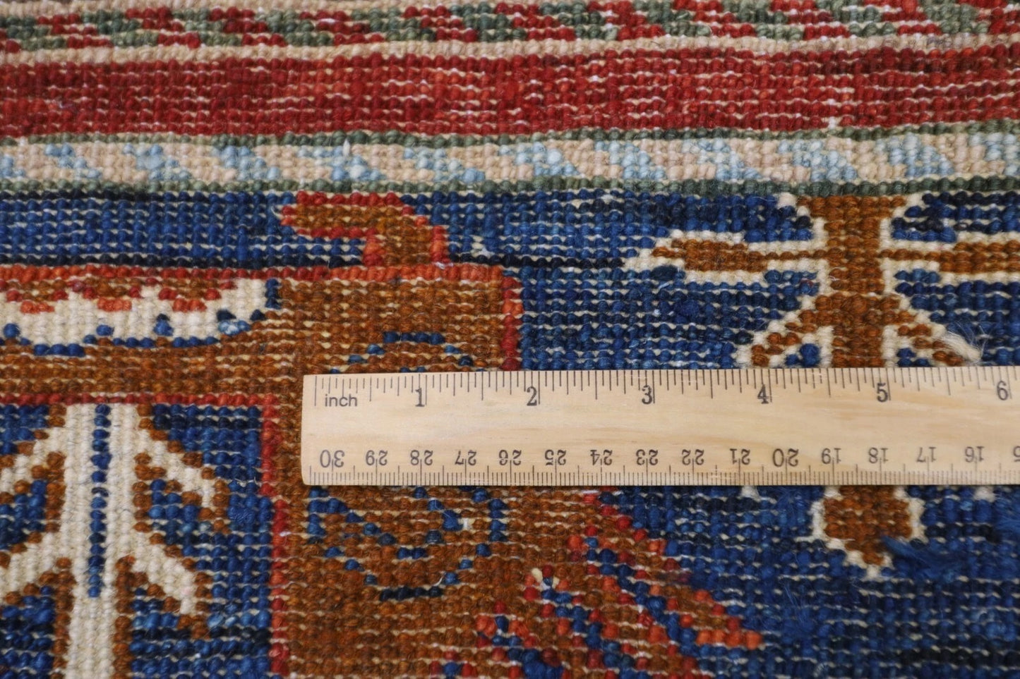 196 x 299 cm | Striped Afghan Tribal Hand Knotted Carpet