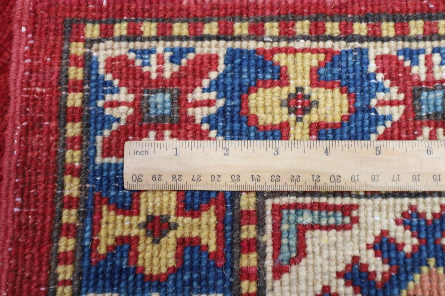 175 x 231 cm | Kazak Afghan Tribal Hand Knotted Veg Dye Wool Carpet