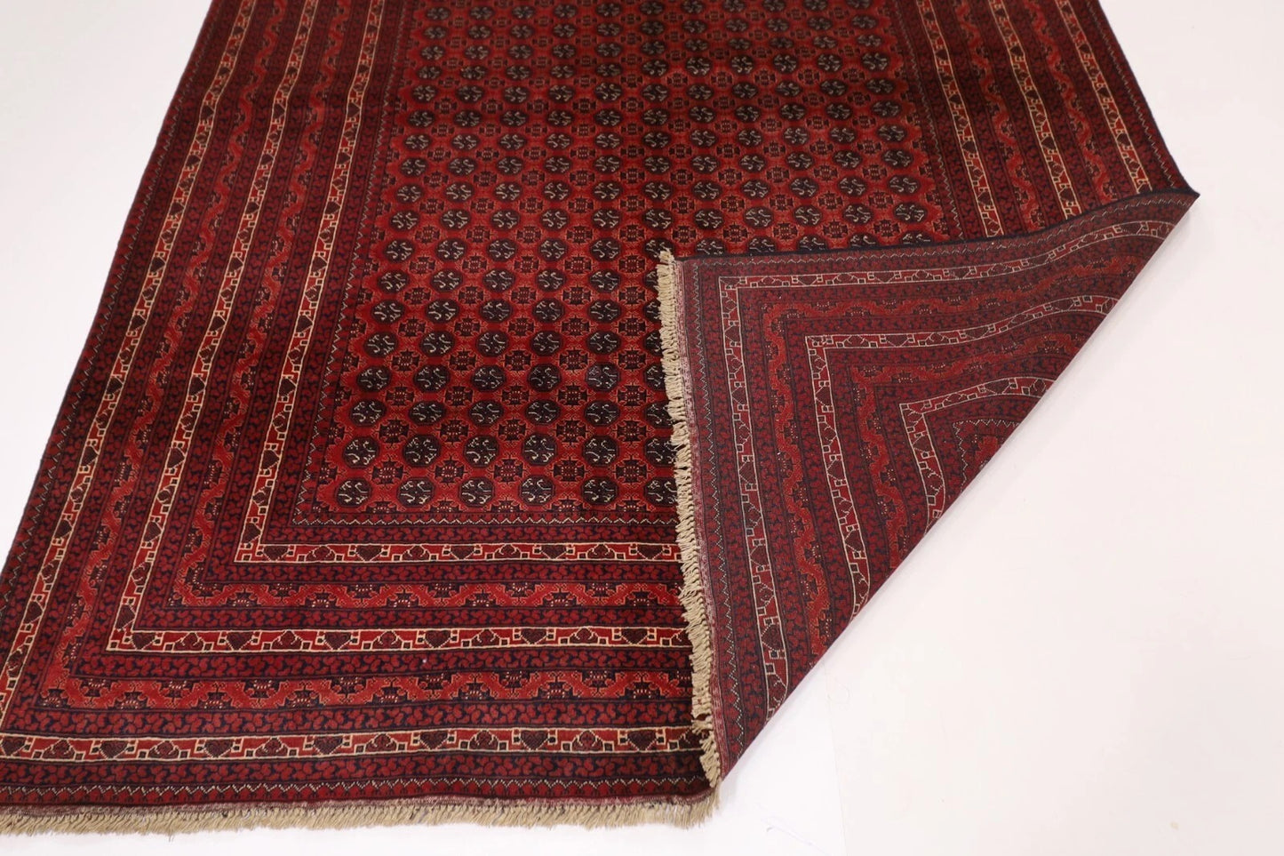 204 x 292 cm | Bokhara Afghan Tribal Hand Knotted Carpet