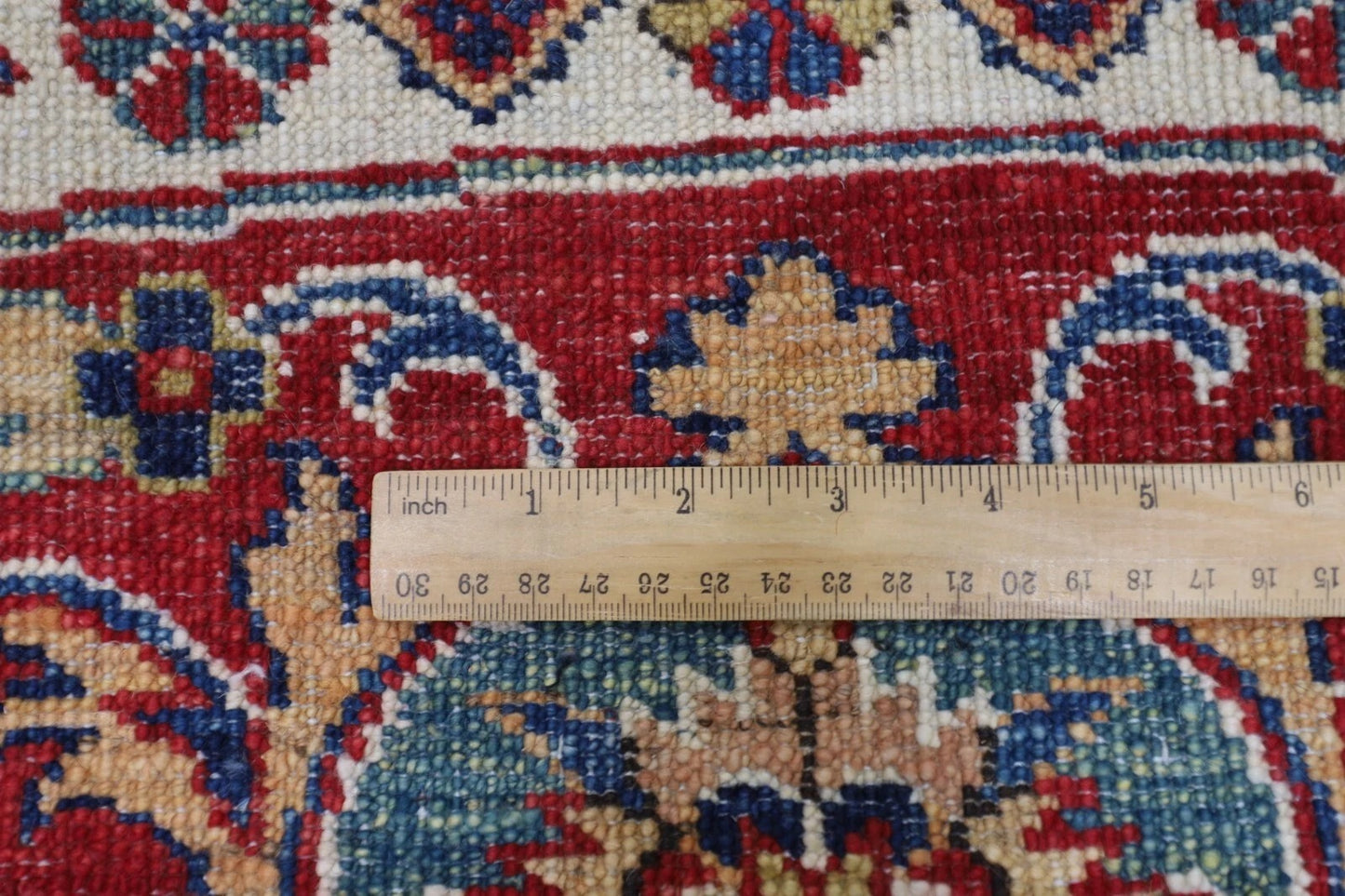 305 x 310 cm | Kazak Afghan Tribal Hand Knotted Wool Round Carpet