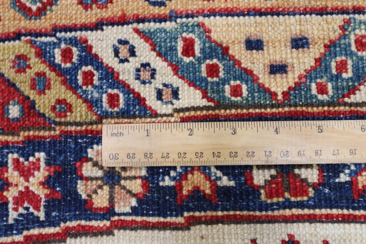 304 x 312 cm | Kazak Afghan Tribal Hand Knotted Wool Round Carpet