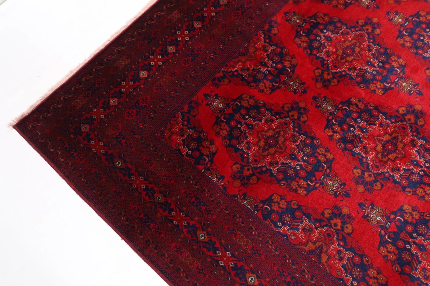 295 x 377 cm | Fine Belgic Afghan Tribal Hand Knotted Carpet
