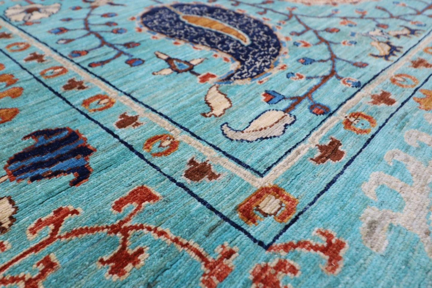 182 x 272 cm |  Suzani Afghan Tribal Hand Knotted Veg Dye Wool carpet