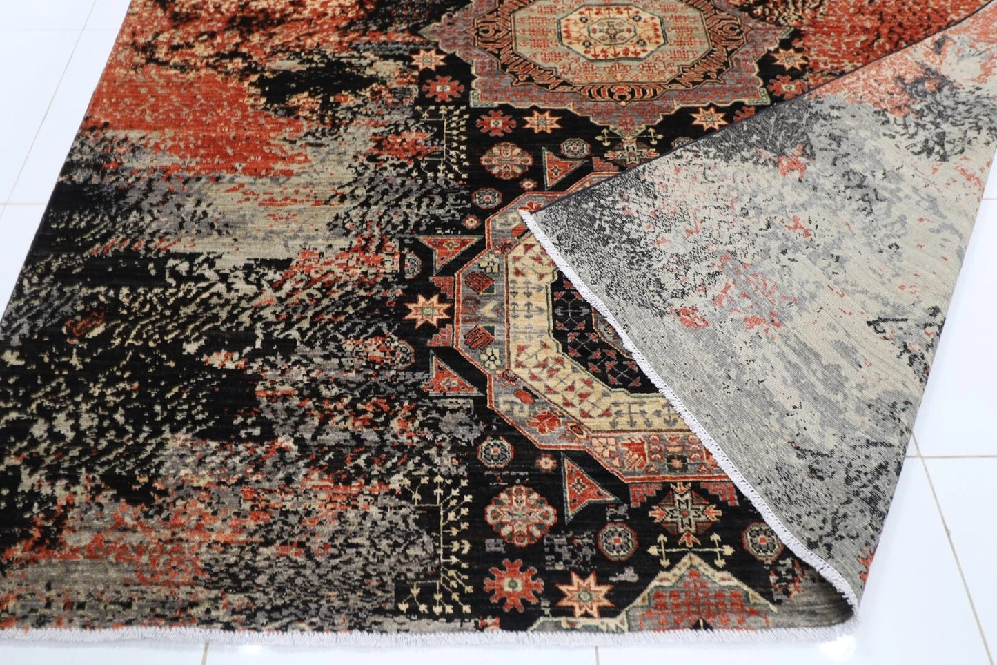 250 x 298 cm | Mamluk Afghan Tribal Hand Knotted Carpet