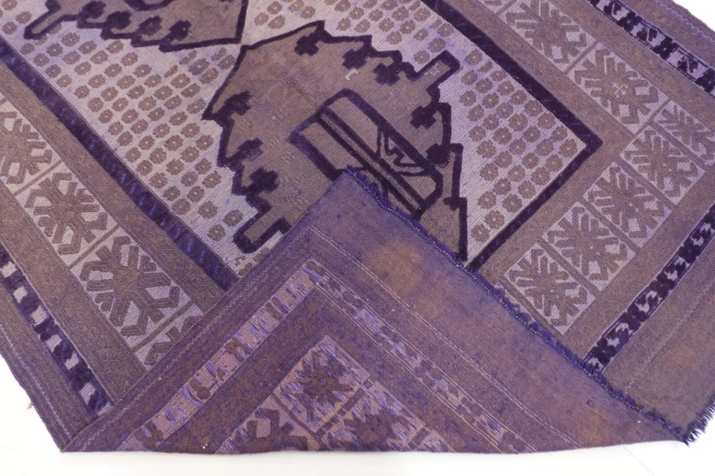 180 x 262 cm | Barjesta Flat Weaved Afghan Tribal Hand Knotted Over dye Wool Carpet kilim