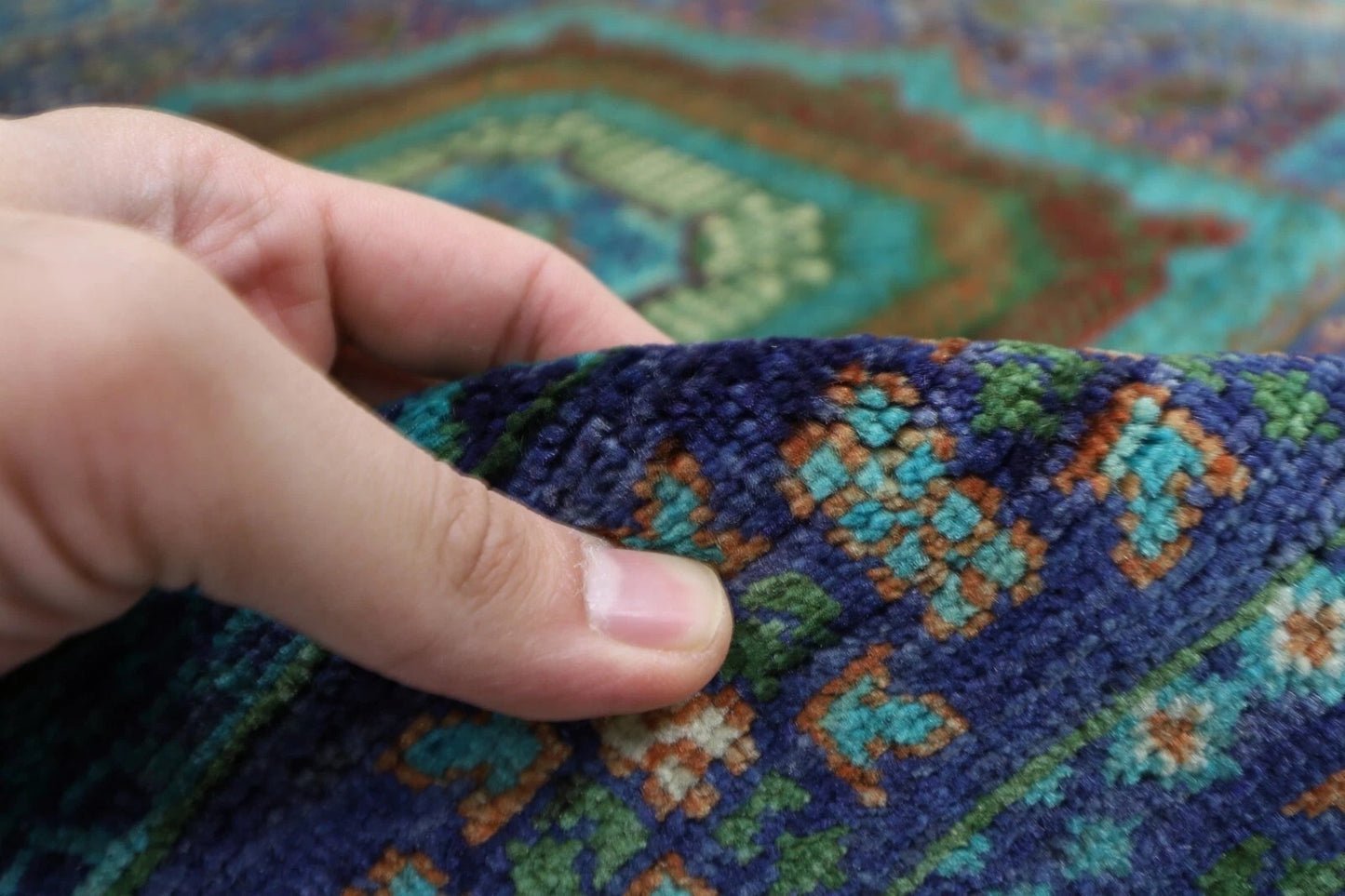 190 x 265 cm |  High Quality Mamluk Purple Afghan Tribal Hand Knotted Veg Dye Wool carpet