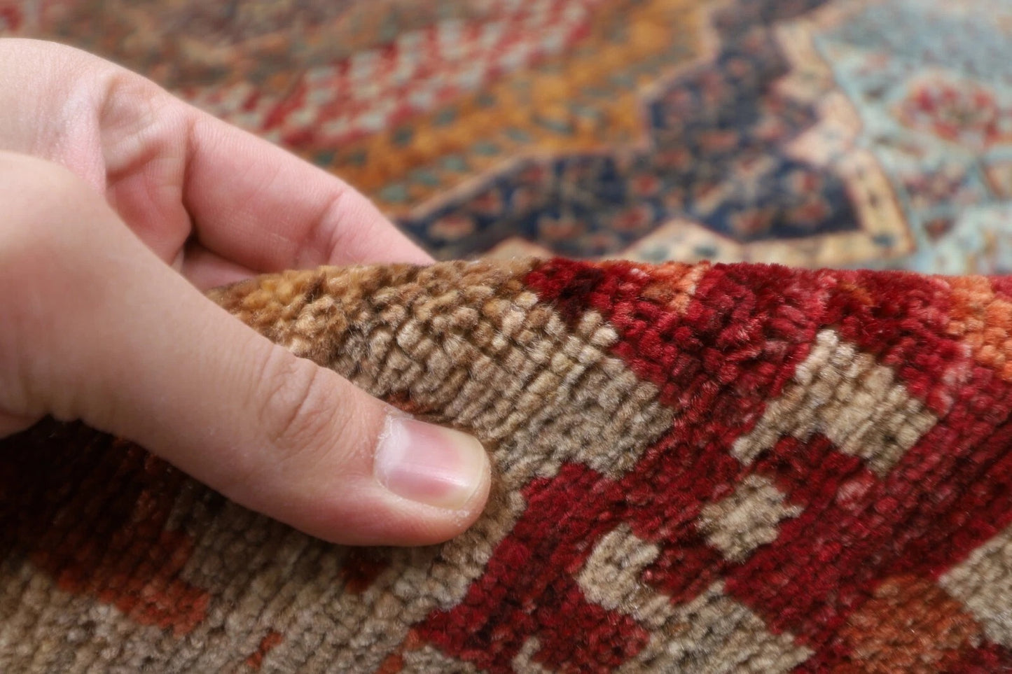 363 x 452 cm | Abstract Mamluk Afghan Tribal Hand Knotted Carpet