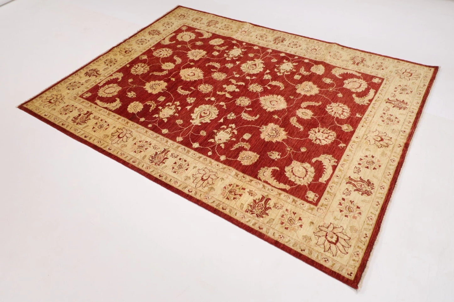 177 x 223 cm | Chobi Afghan Tribal Hand Knotted Veg Dye Wool Carpet