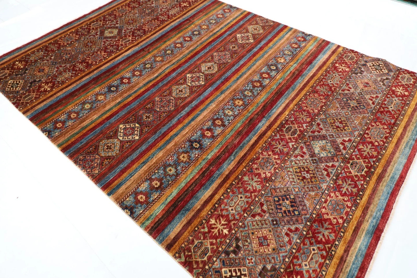 206 x 295 cm | Khorjun Afghan Tribal Hand Knotted Carpet