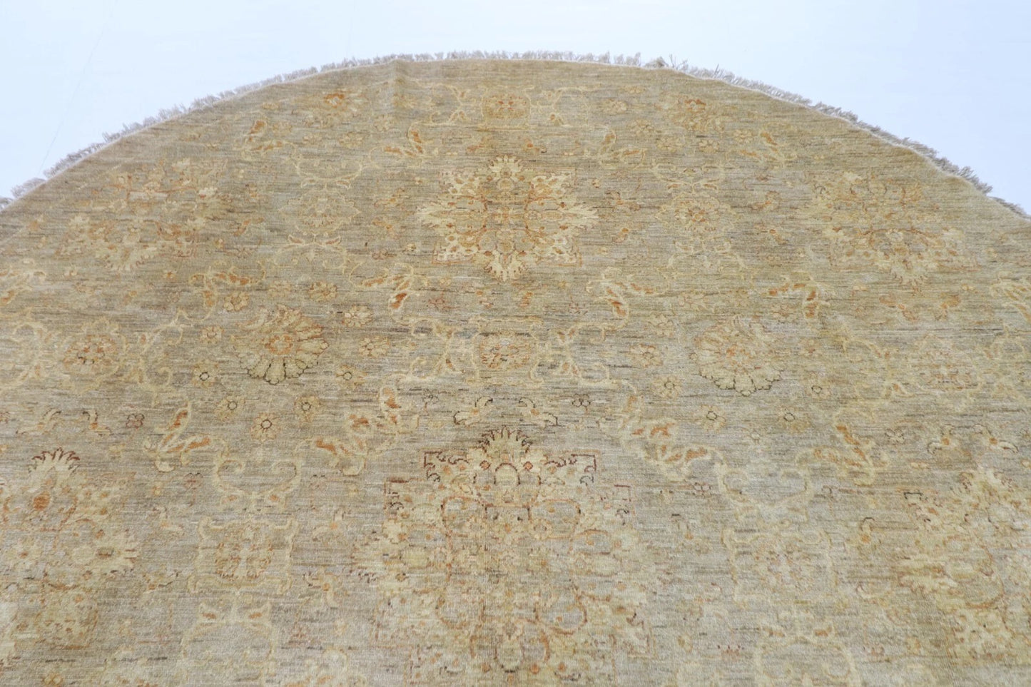 270 x 260 cm | Zeigler Afghan Tribal Hand Knotted Wool Round Carpet