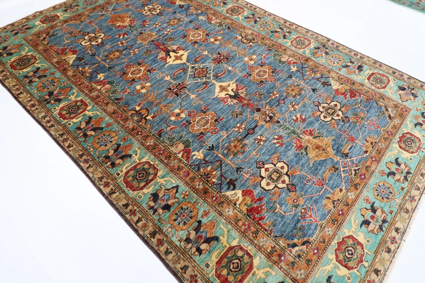 202 x 303 cm | Kazak Afghan Tribal Hand Knotted Carpet
