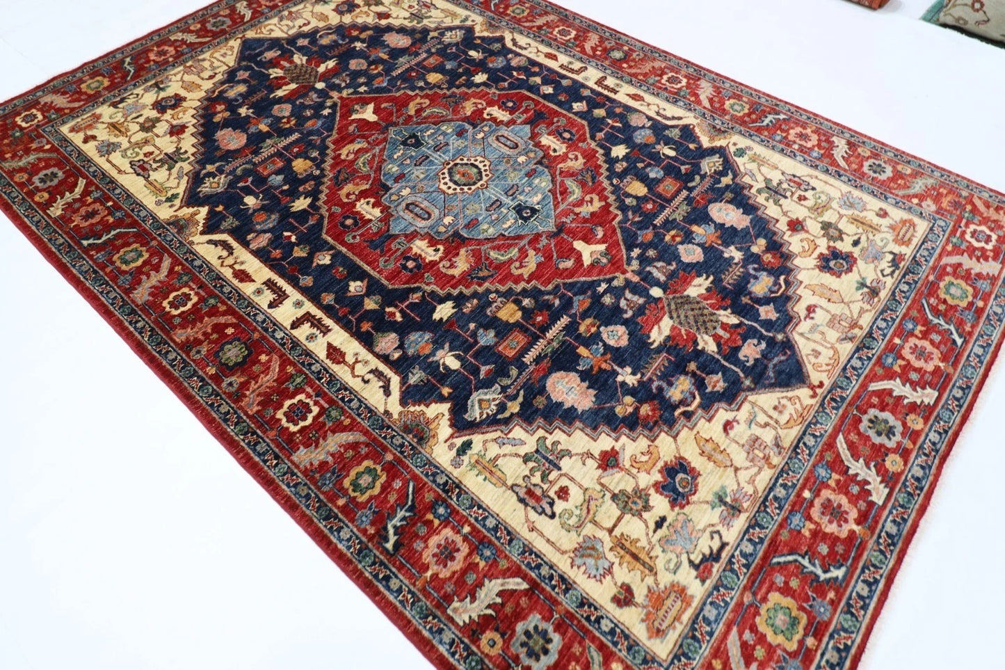 202 x 294 cm | Serapi Afghan Tribal Hand Knotted Carpet