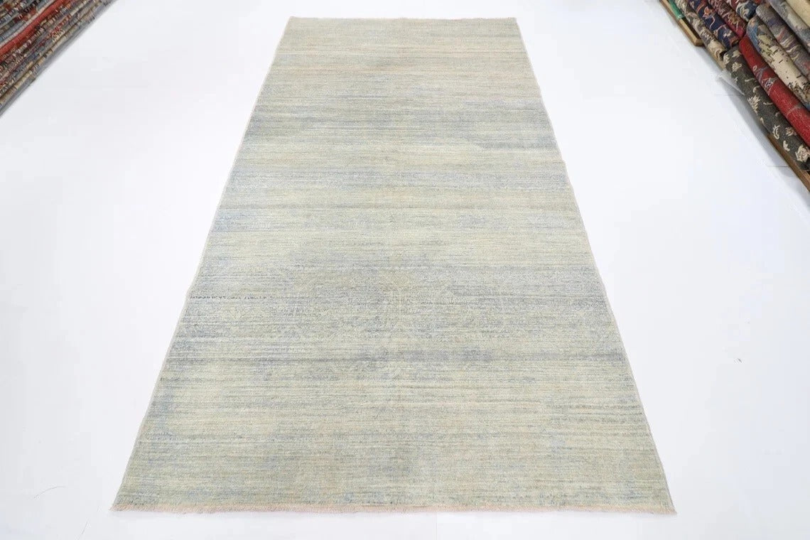 162 x 293 cm | Gabbeh Blue Afghan Tribal Hand Knotted Veg Dye Wool Carpet
