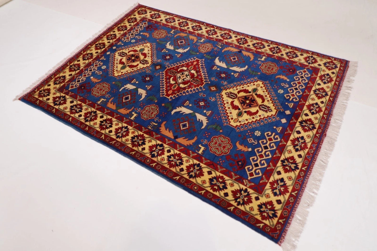 149 x 204 cm | Maranoce Afghan Tribal Hand Knotted Veg Dye Wool Carpet