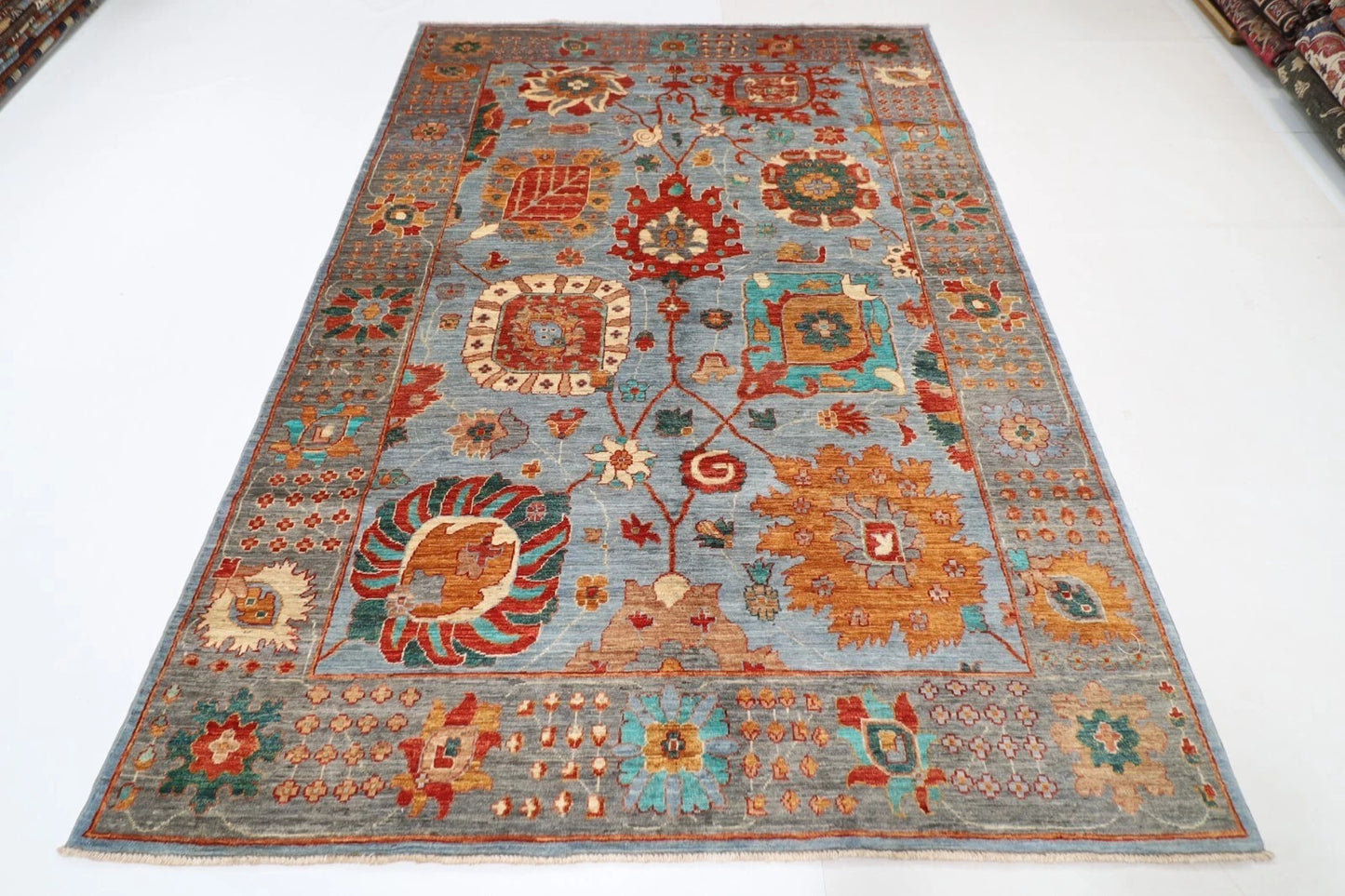 183 x 269 cm | Bidjar Gray Afghan Tribal Hand Knotted Veg Dye Wool carpet