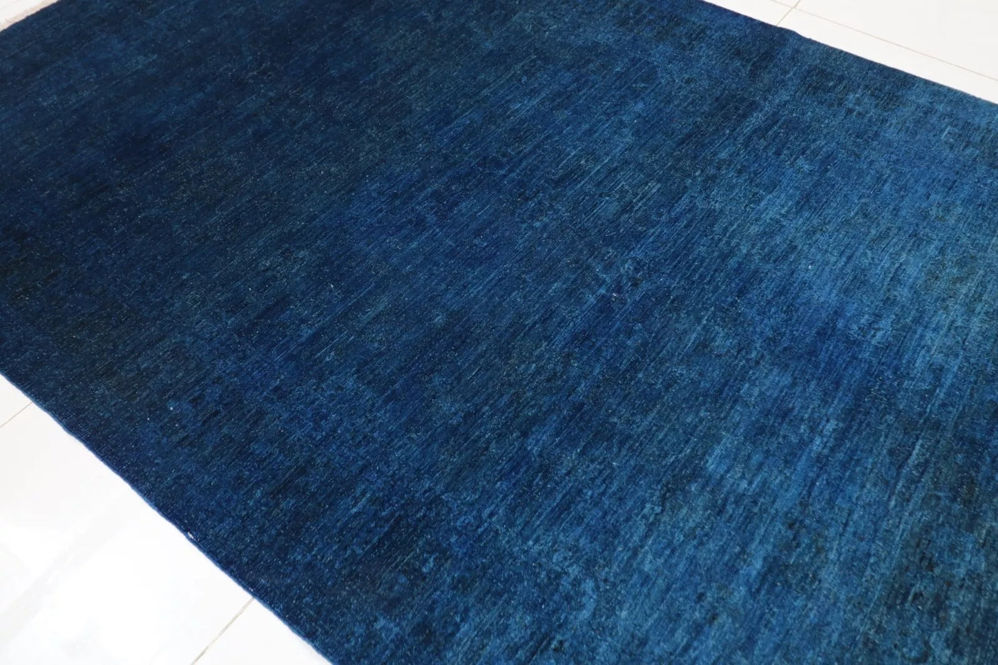190 x 275 cm | Gabbeh Blue Afghan Tribal Hand Knotted Veg Dye Wool Carpet