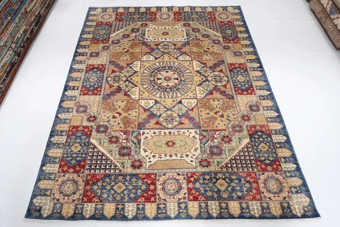 248 x 294 cm | Mamluk Afghan Tribal Hand Knotted Carpet