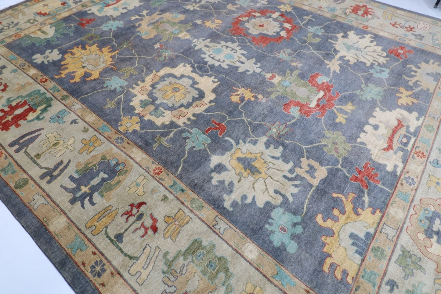 361 x 442 cm | Oushak Afghan Tribal Hand Knotted Carpet
