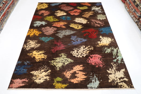 248 x 306 cm | Abstract Afghan Tribal Hand Knotted Carpet