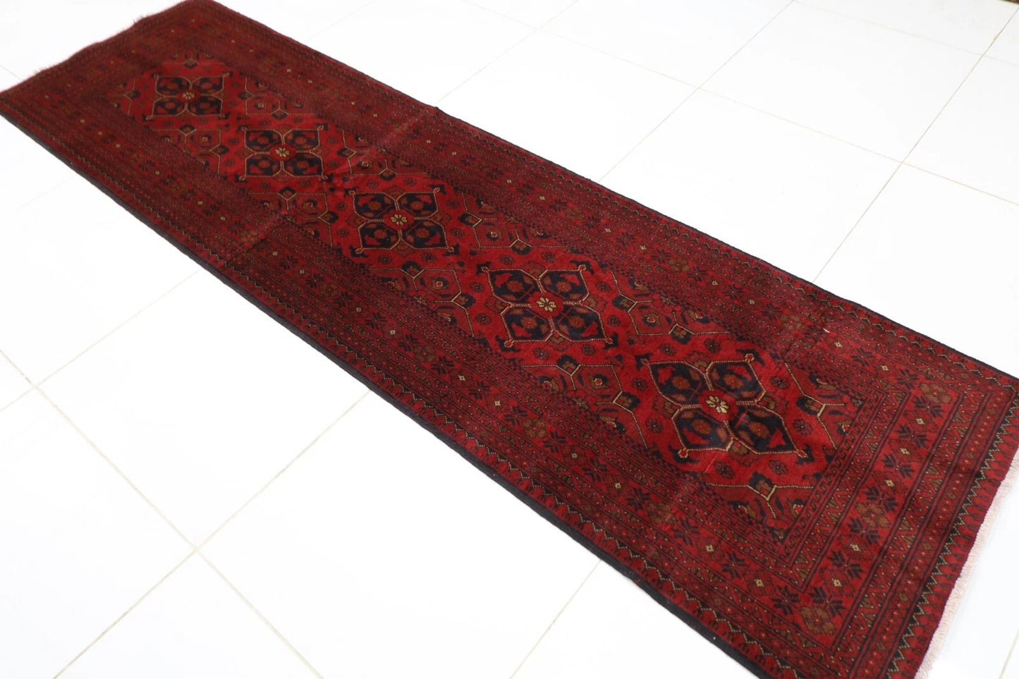 84 x 289 cm | Khal Mohammadi Afghan Tribal Hand Knotted Wool Runner