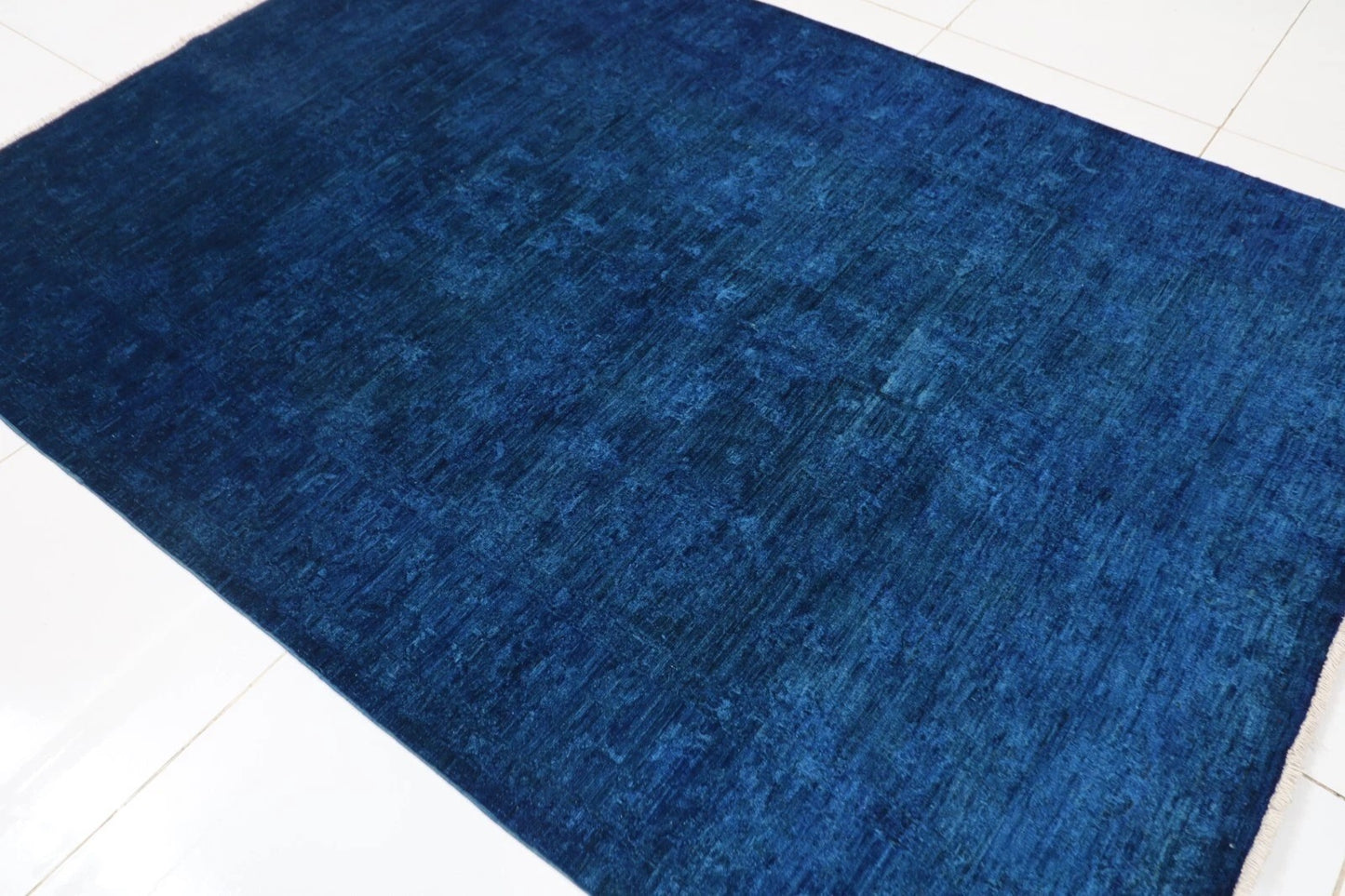 172 x 241 cm | Over Dye Afghan Tribal Hand Knotted Veg Dye Wool Carpet