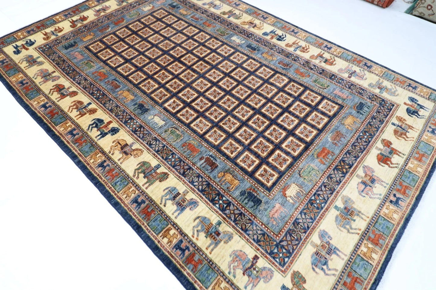200 x 297 cm | Pazyryk Afghan Tribal Hand Knotted Carpet