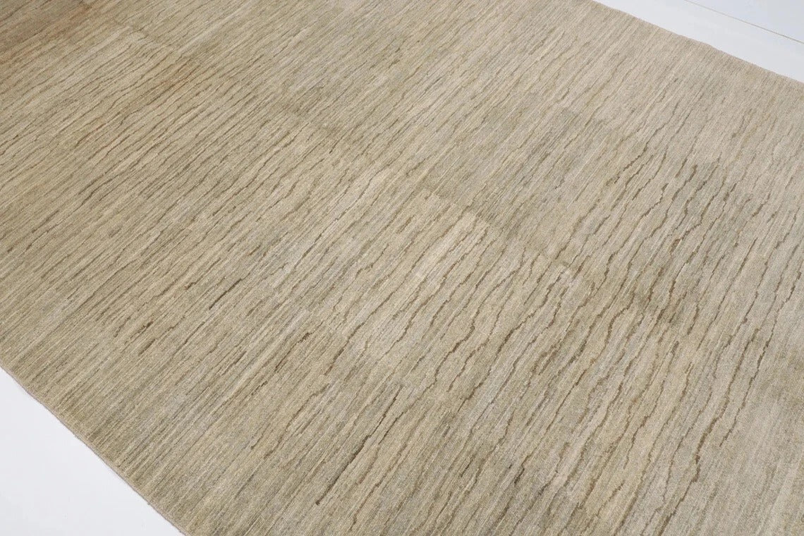 185 x 268 cm | Gabbeh Beige Afghan Tribal Hand Knotted Veg Dye Wool Carpet