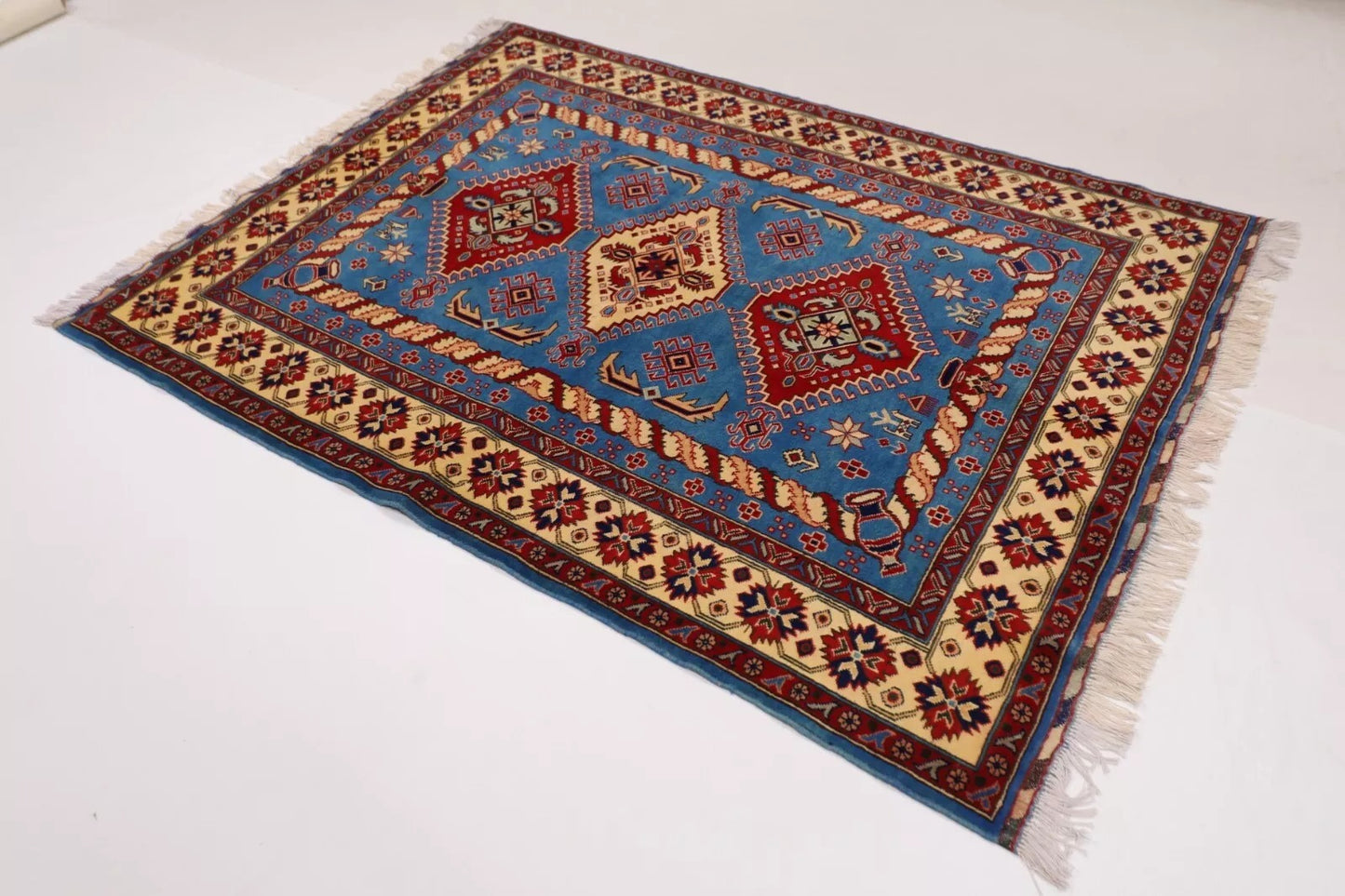 155 x 210 cm | Maranoce Afghan Tribal Hand Knotted Veg Dye Wool Carpet