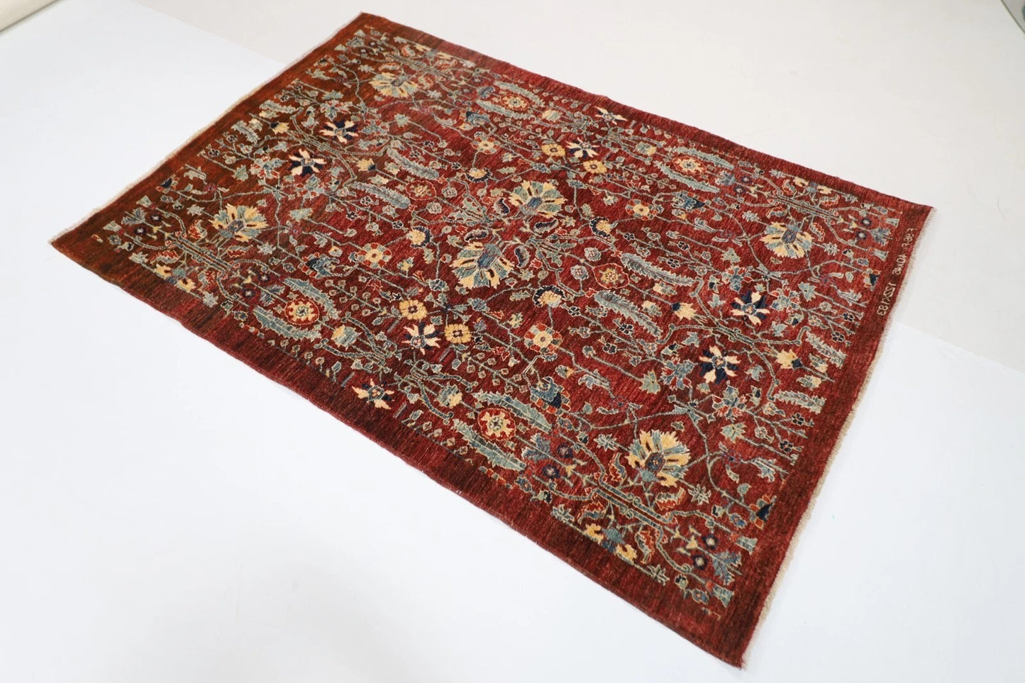 127 x 187 cm | Afghan Tribal Hand Knotted Veg Dye Wool carpet