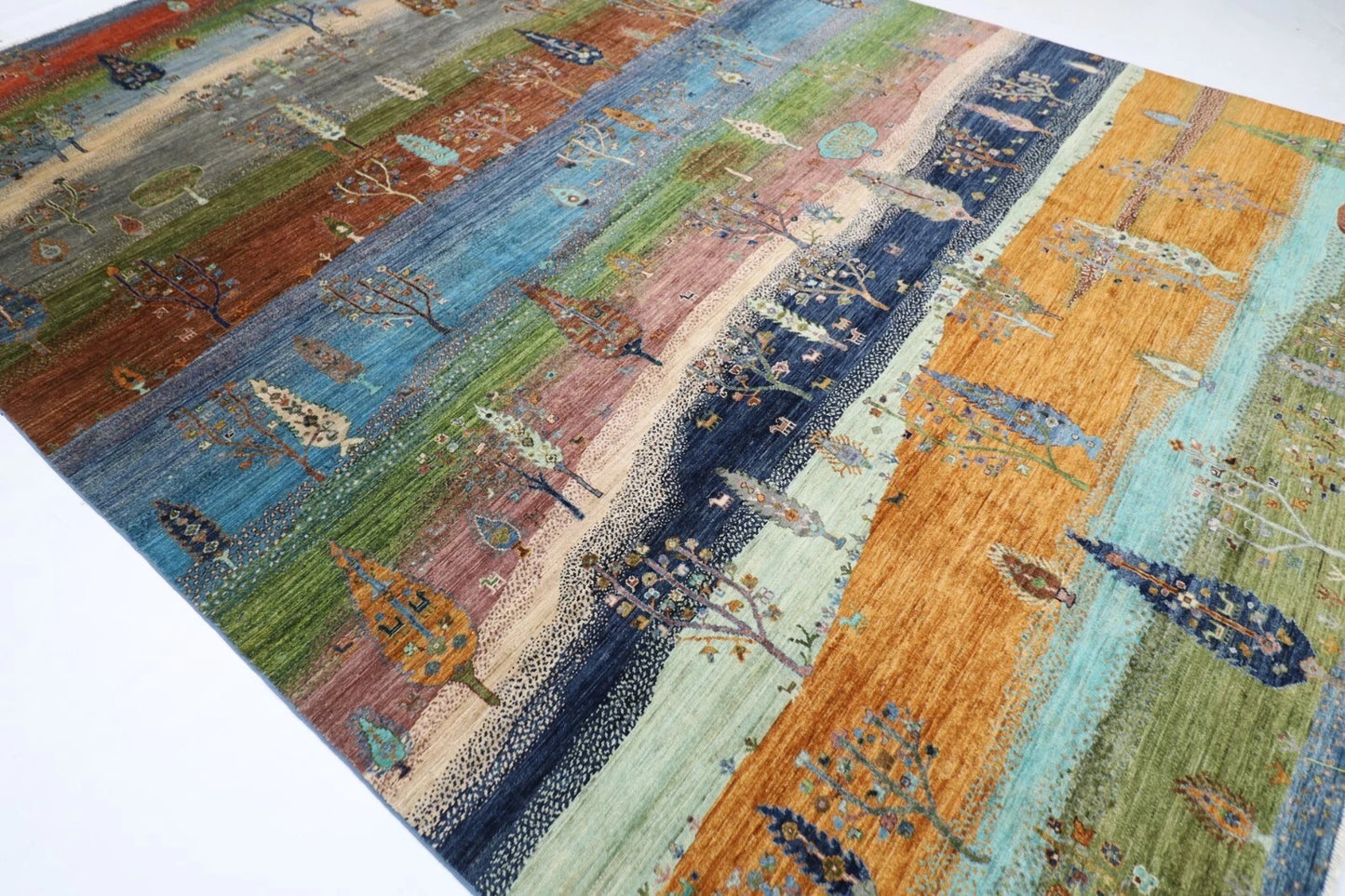 305 x 418 cm | Landscape Afghan Hand Knotted Carpet