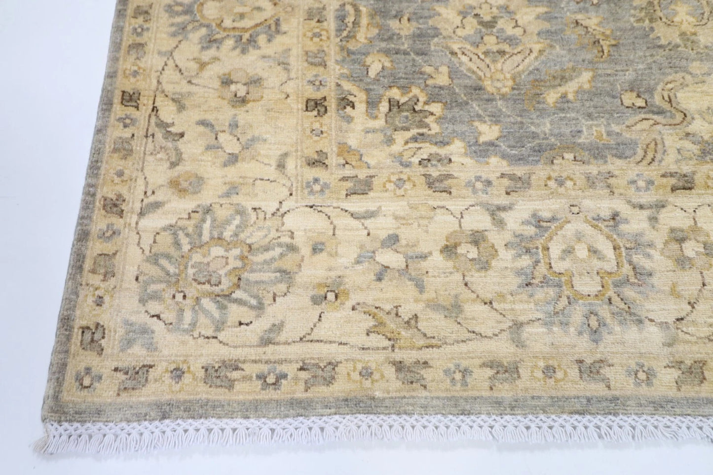 184 x 182 cm | Floral Afghan Tribal Hand Knotted Wool Carpet