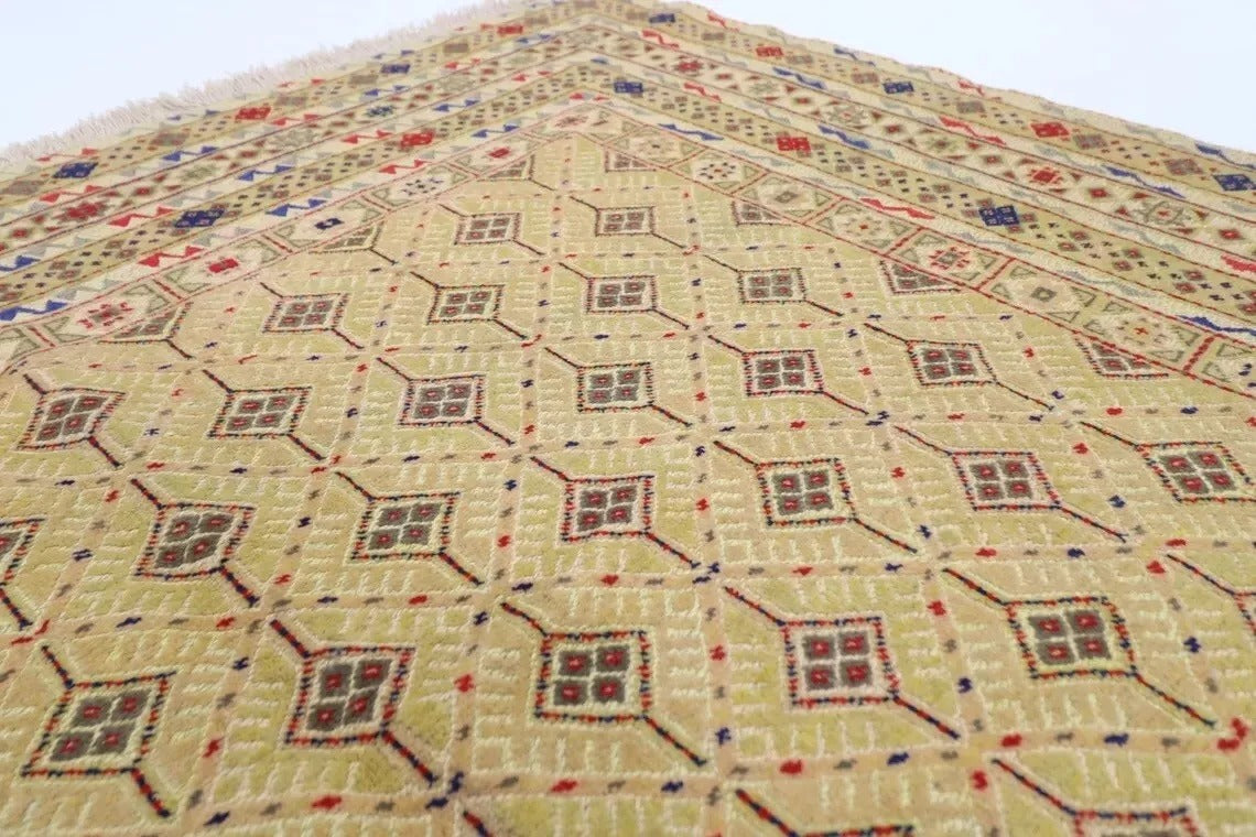 160 x 186 cm | Flat Weave Afghan Tribal Hand Knotted Veg Dye Wool Kilim
