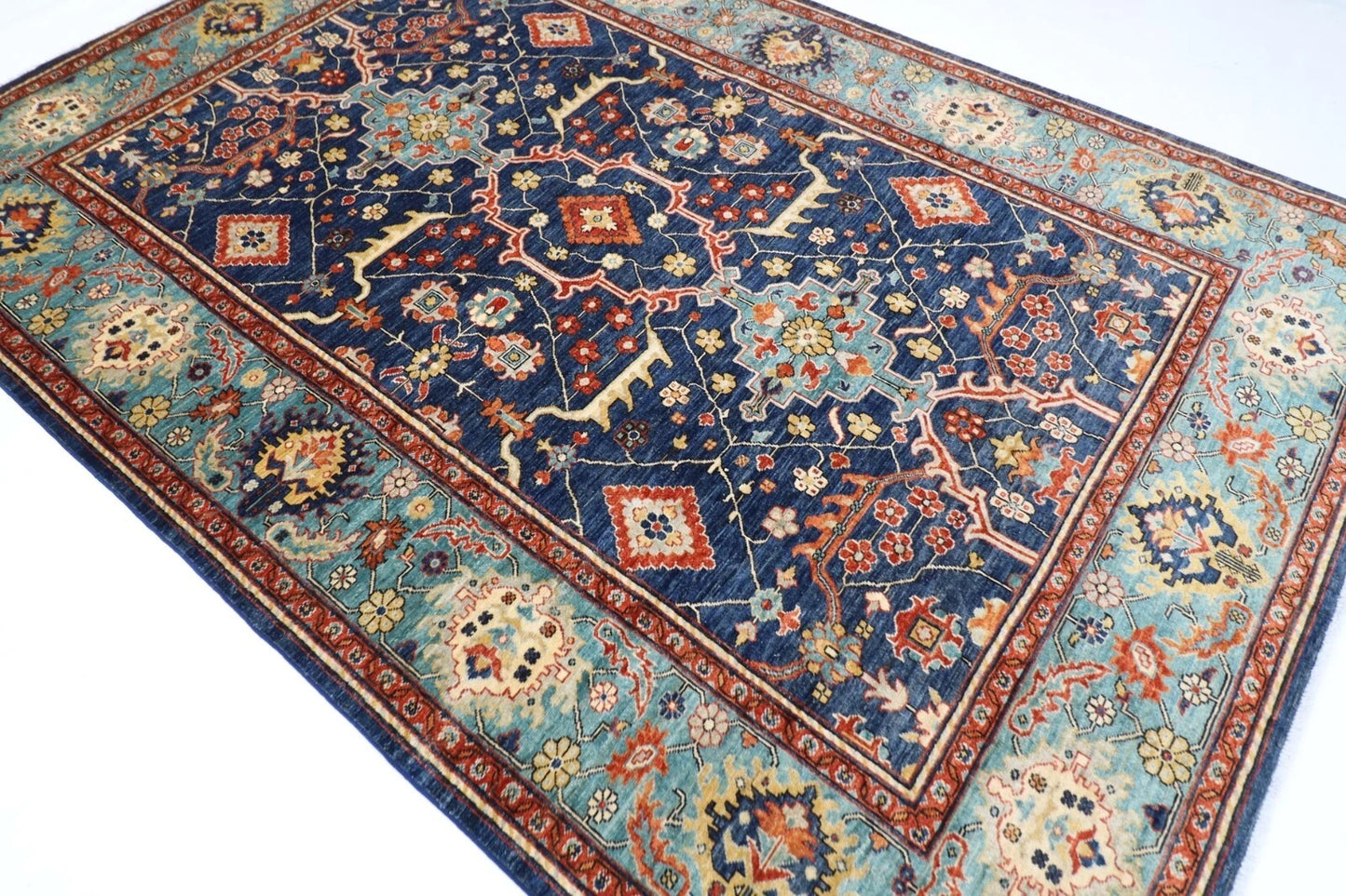 203 x 298 cm | Bidjar Afghan Tribal Hand Knotted Carpet