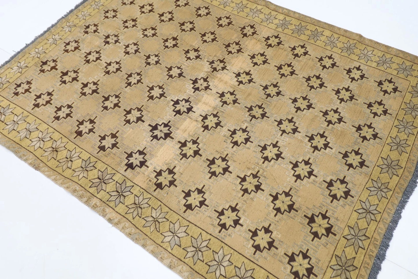 153 x 197 cm | Flat Weave Tribal Hand Knotted Veg Dye Wool Kilim
