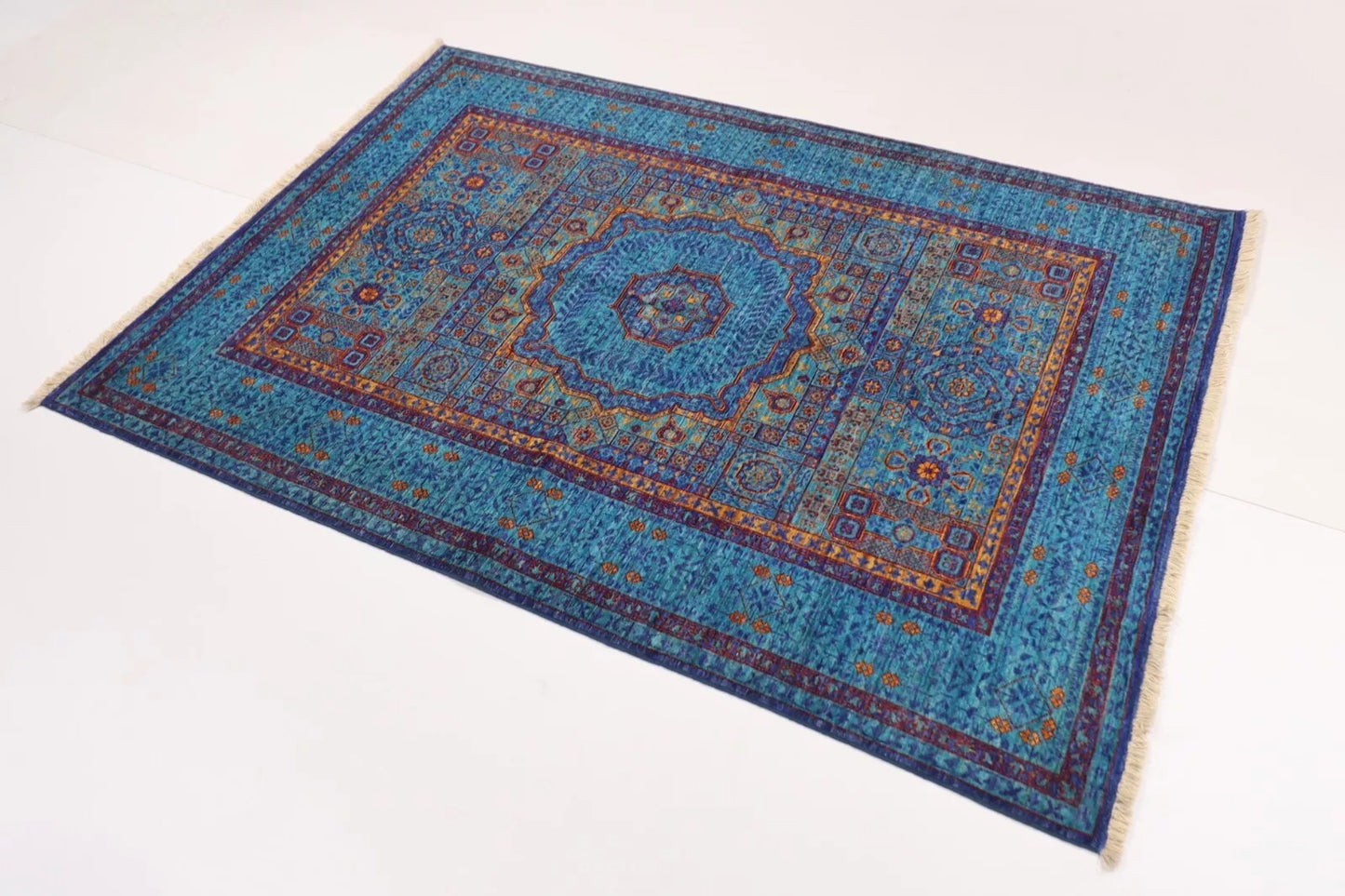 130 x 180 cm | Mamluk Afghan Tribal Hand Knotted Veg Dye Wool carpet