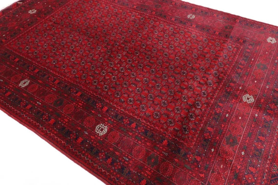 199 x 298 cm | Bokhara Afghan Tribal Hand Knotted Carpet