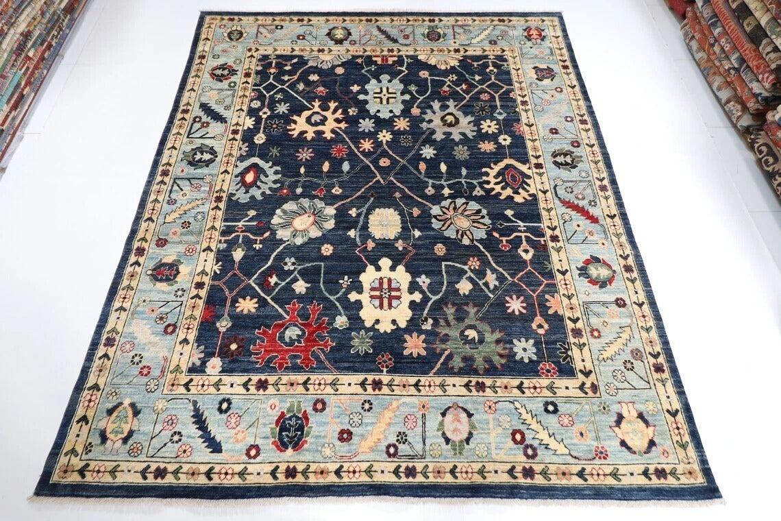 252 x 300 cm | Oushak Afghan Tribal Hand Knotted Carpet