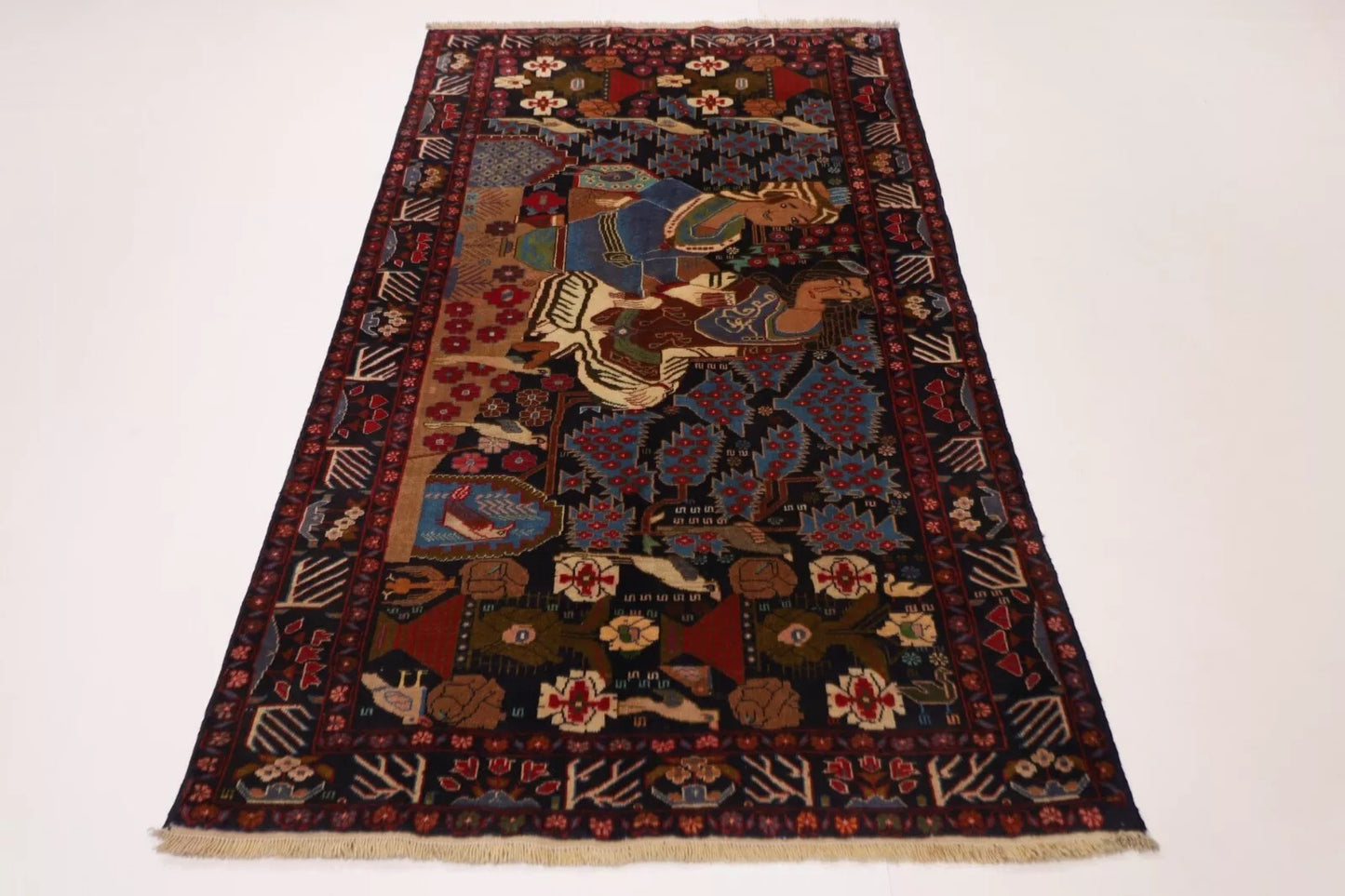 122 x 207 cm | Baluch Afghan Tribal Hand Knotted Veg Dye Wool carpet