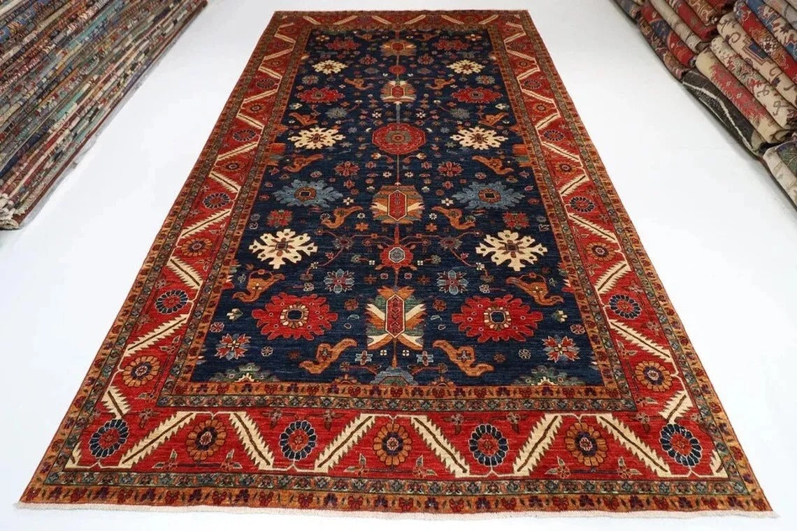 245 x 423 cm | Gallery Size Afghan Tribal Hand Knotted Carpet