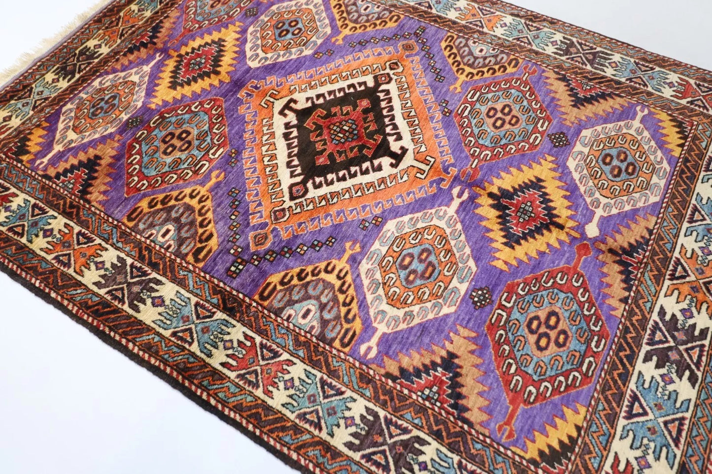 165 x 220 cm | Afghan Tribal Hand Knotted Veg Dye Wool carpet