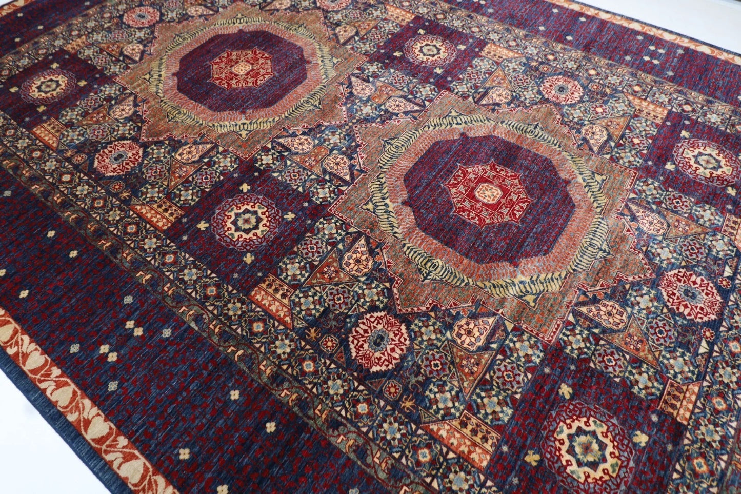 308 x 451 cm | Mamluk Afghan Tribal Hand Knotted Carpet
