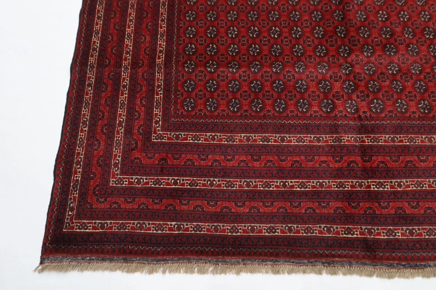 203 x 294 cm | Bokhara Afghan Tribal Hand Knotted Carpet
