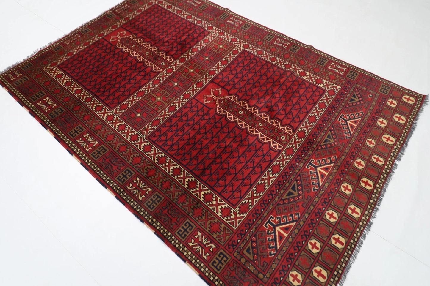 172 x 244 cm | Maranoce Afghan Tribal Hand Knotted Veg Dye Wool Carpet