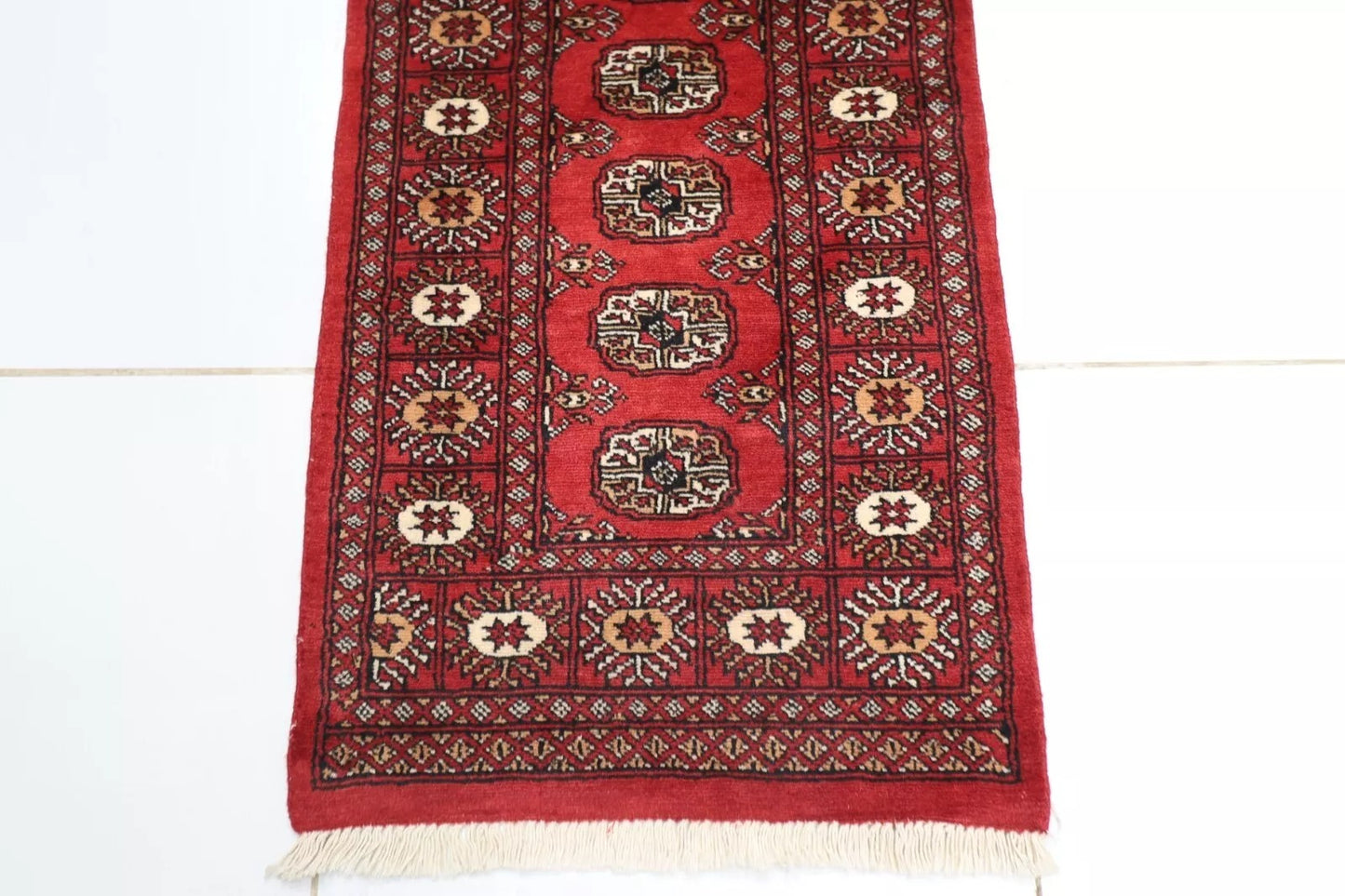 65 x 192 cm | Bokhara Afghan Tribal Hand Knotted Wool Runner