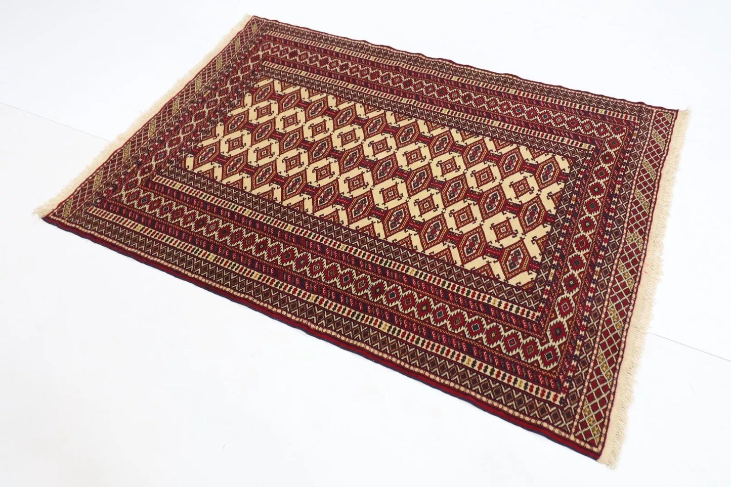 122 x 173 cm | Afghan Tribal Hand Knotted Veg Dye Wool carpet