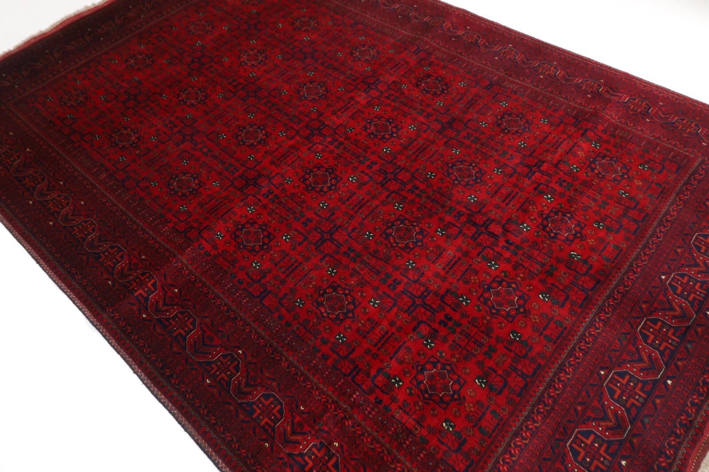 200 x 296 cm | Belgic Afghan Tribal Hand Knotted Carpet